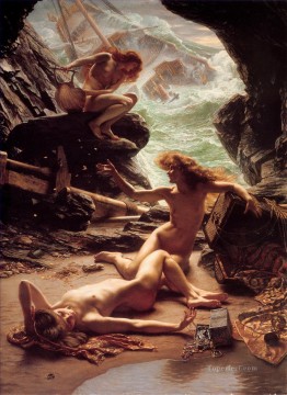  poynter oil painting - The Cave of the Storm Nymphs girl Edward Poynter